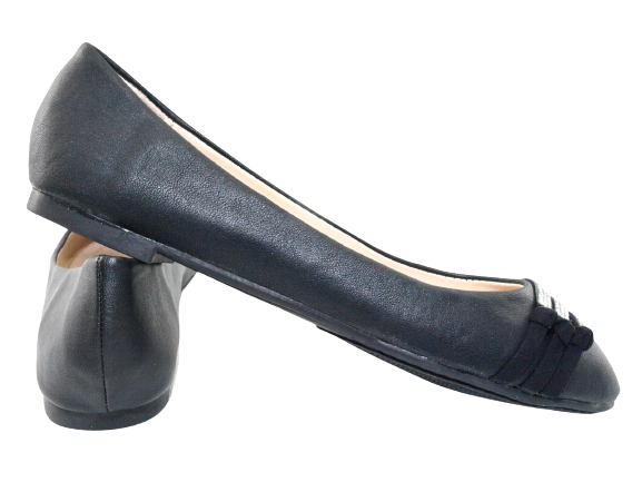 Women's Slip-on Shoes Ballerinas Loafers Moccasins Slip-on Flats Casual Black # 8382-7