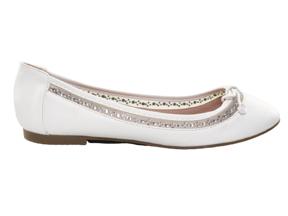 Women's Slip-on Shoes Ballerinas Loafers Moccasins Slip-ons Flats Casual White # 88-11