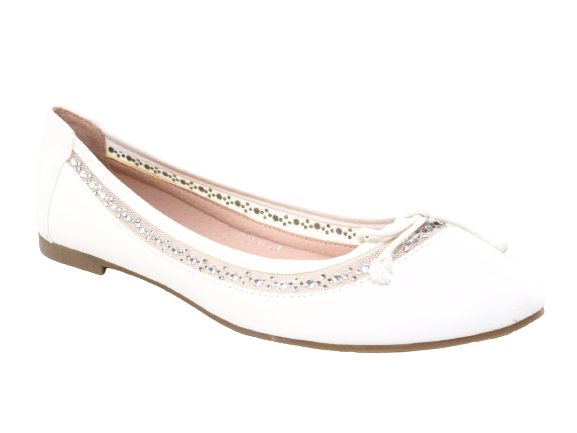 Women's Slip-on Shoes Ballerinas Loafers Moccasins Slip-ons Flats Casual White # 88-11
