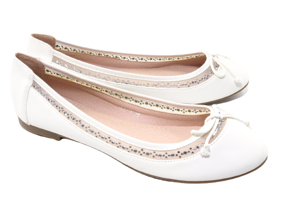 Women's Slip-on Shoes Ballerinas Loafers Moccasins Slip-ons Flats Casual White # 88-11