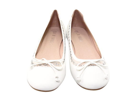 Women's Slip-on Shoes Ballerinas Loafers Moccasins Slip-ons Flats Casual White # 88-11