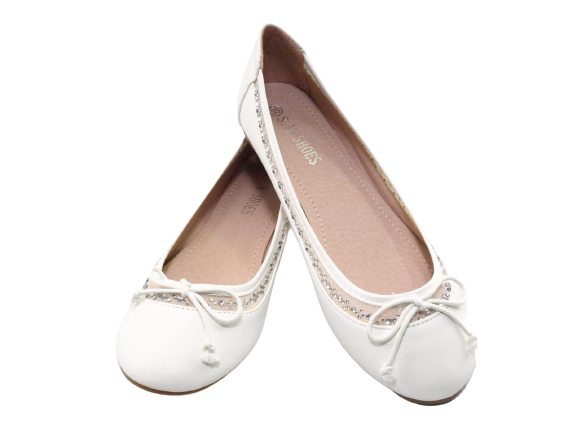 Women's Slip-on Shoes Ballerinas Loafers Moccasins Slip-ons Flats Casual White # 88-11