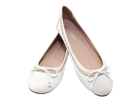 Damen Slipper Halbschuhe Ballerina Loafer Mokassins Slip On Flats Freizeit White # 88-11