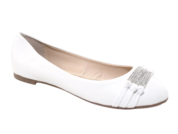 Women's Slip-on Shoes Ballerinas Loafers Moccasins Slip-ons Flats Casual White # 8382-7