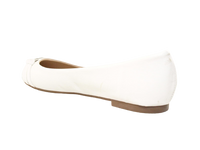 Damen Slipper Halbschuhe Ballerina Loafer Mokassins Slip On Flats Freizeit White # 8382-7