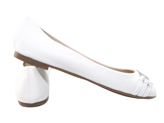 Women's Slip-on Shoes Ballerinas Loafers Moccasins Slip-ons Flats Casual White # 8382-7