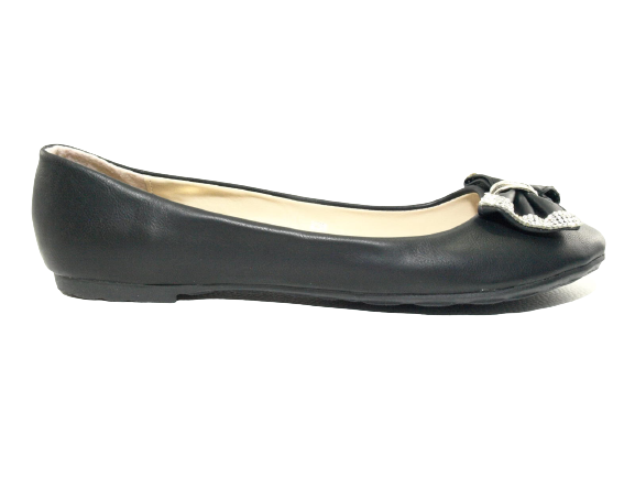 Ballerines mocassins à enfiler pour femmes, chaussures plates décontractées, noir # 38