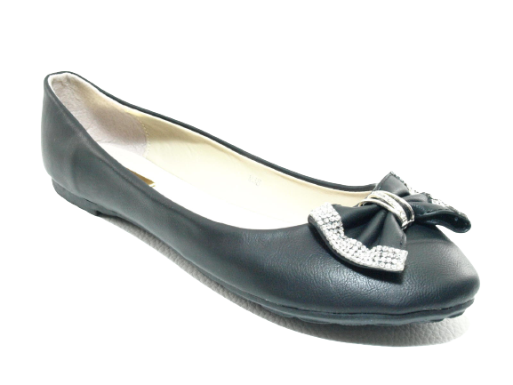 Damen Slipper Ballerina Loafer Mokassins Slip On Flats Freizeit Black #  38