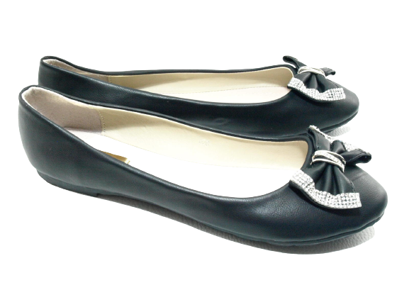 Damen Slipper Ballerina Loafer Mokassins Slip On Flats Freizeit Black #  38