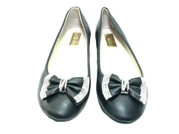 Damen Slipper Ballerina Loafer Mokassins Slip On Flats Freizeit Black #  38