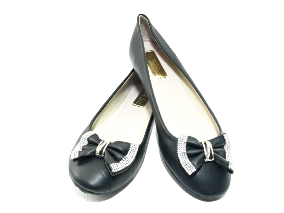 Damen Slipper Ballerina Loafer Mokassins Slip On Flats Freizeit Black #  38