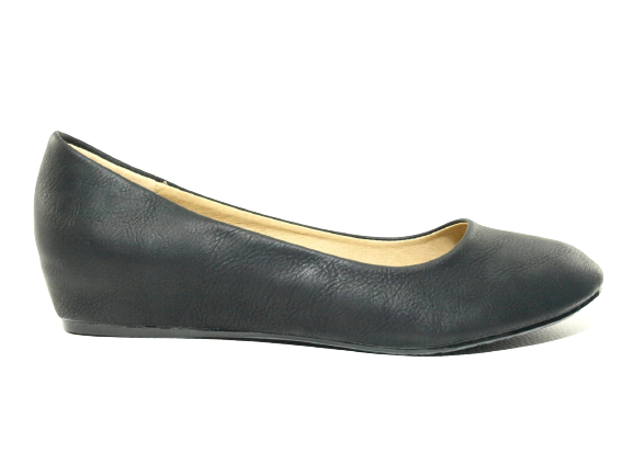 Chaussures à enfiler femme compensées ballerines mocassins slip-on plates décontractées noir # 7