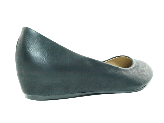 Chaussures à enfiler femme compensées ballerines mocassins slip-on plates décontractées noir # 7