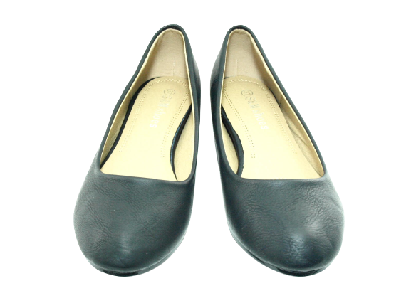 Chaussures à enfiler femme compensées ballerines mocassins slip-on plates décontractées noir # 7