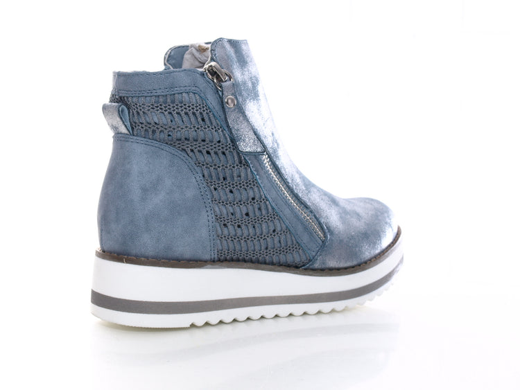 Baskets mi-hautes décontractées pour femme Bottines Bleu # 770