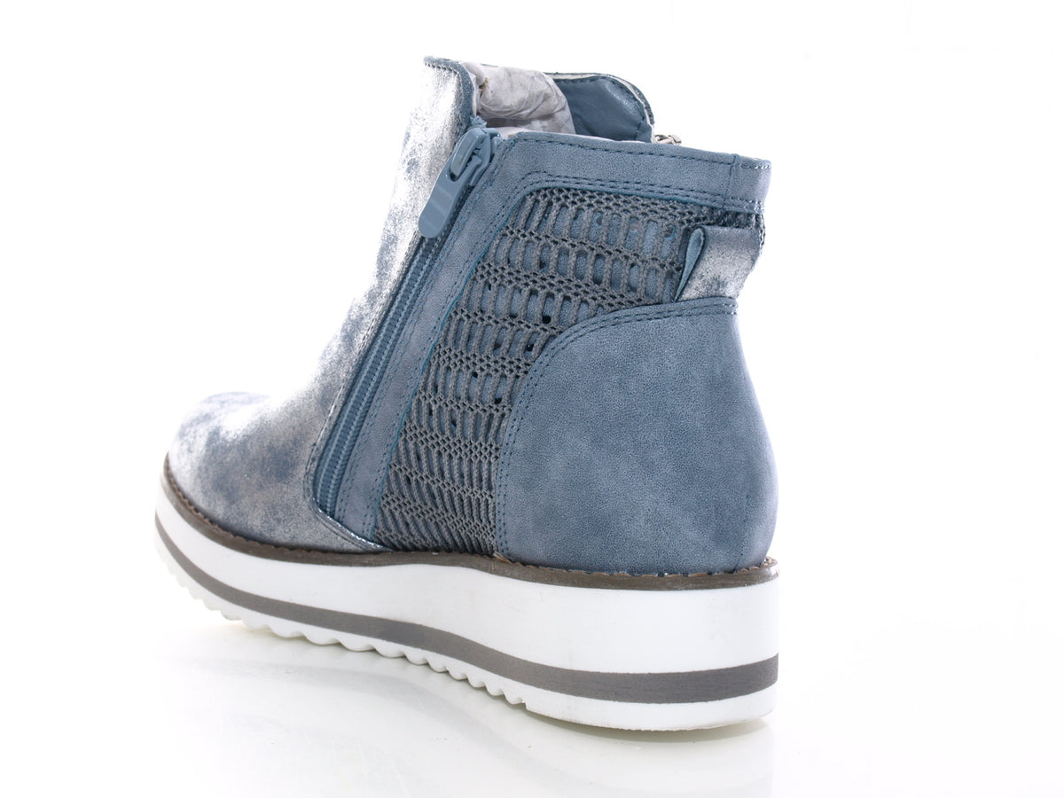 Baskets mi-hautes décontractées pour femme Bottines Bleu # 770