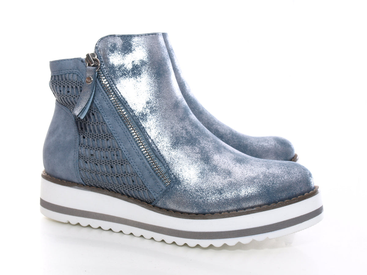 Baskets mi-hautes décontractées pour femme Bottines Bleu # 770