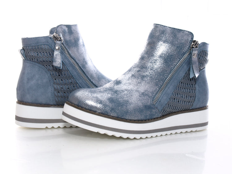 Baskets mi-hautes décontractées pour femme Bottines Bleu # 770