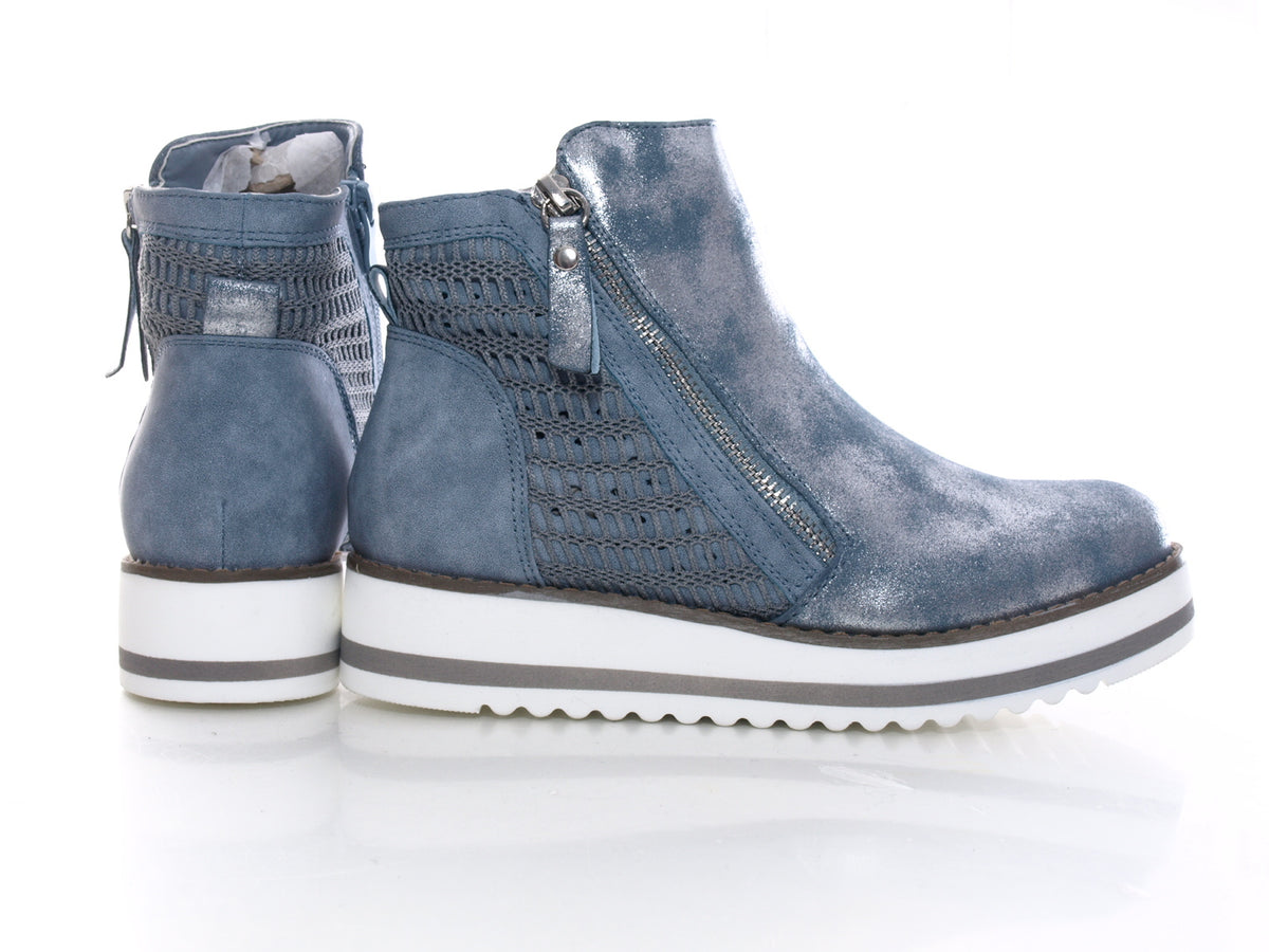 Baskets mi-hautes décontractées pour femme Bottines Bleu # 770