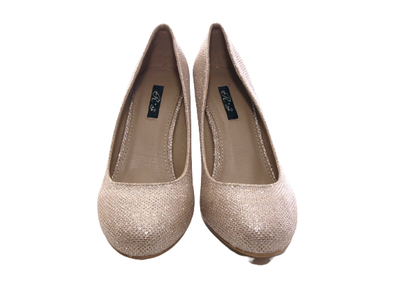 Damen High Heel Plateau Pumps Abendschuhe Stilettos Gold # 9373