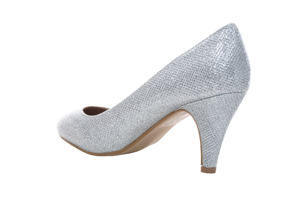 Women's High Heel Platform Pumps Evening Shoes Stilettos Silver # 9373