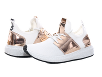 Damen Sportschuhe Sneaker Low Freizeitschuhe Turnschuhe White Gold # 123