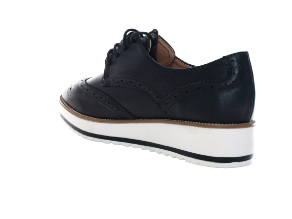 Damenschuhe Designer Schnürr Halbsschuhe Plateauschuhe Black # 6288