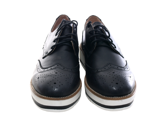 Damenschuhe Designer Schnürr Halbsschuhe Plateauschuhe Black # 6288