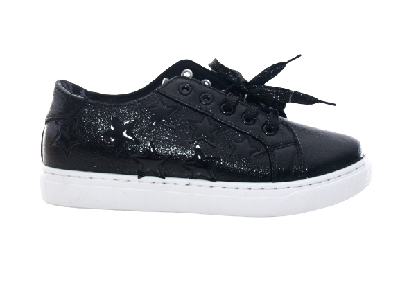 Baskets sneakers chaussures de running chaussures basses fitness plates décontractées femme noir # 6711