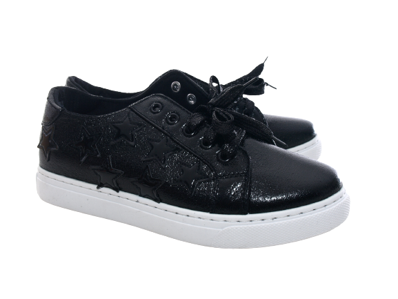 Baskets sneakers chaussures de running chaussures basses fitness plates décontractées femme noir # 6711
