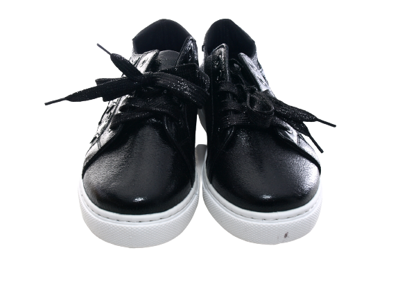 Baskets sneakers chaussures de running chaussures basses fitness plates décontractées femme noir # 6711