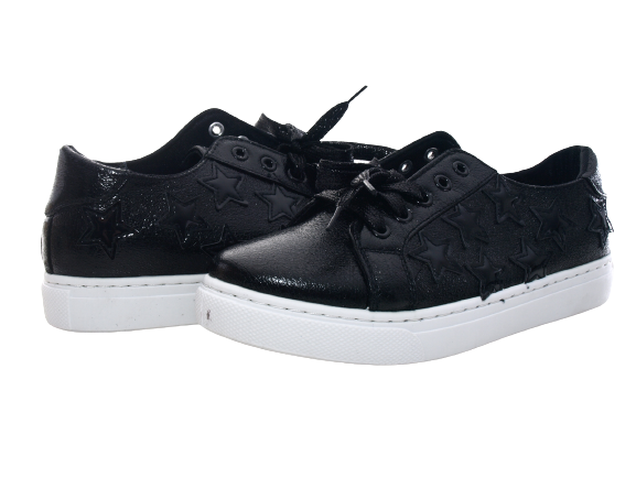 Baskets sneakers chaussures de running chaussures basses fitness plates décontractées femme noir # 6711