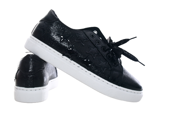 Baskets sneakers chaussures de running chaussures basses fitness plates décontractées femme noir # 6711
