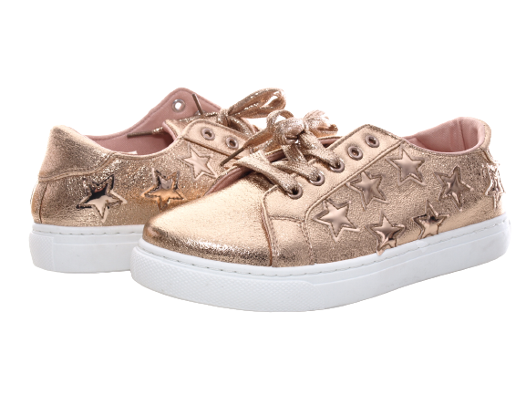 Baskets chaussures de sport running chaussures basses fitness plates décontractées femme doré # 6711