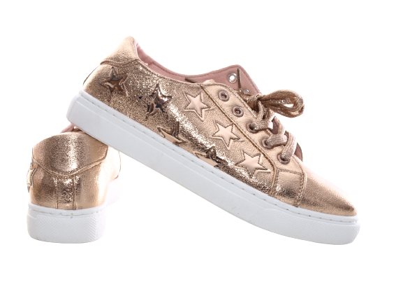 Damen Sneaker Turnschuhe Laufschuhe Halbschuhe Fitness Flach Freizeit Schuhe Gold # 6711