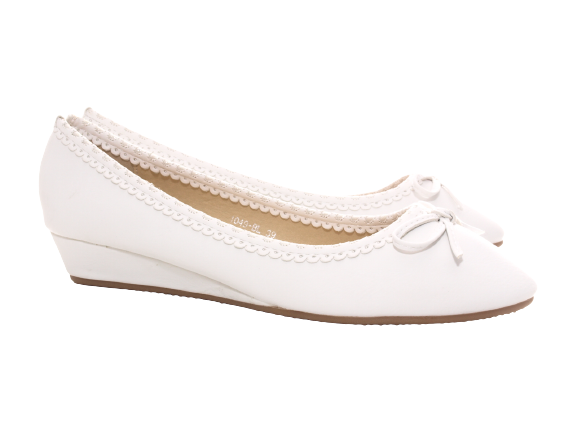 Women's Wedge Ballerina Loafers Moccasins Slip-On Flats Casual White # 1049