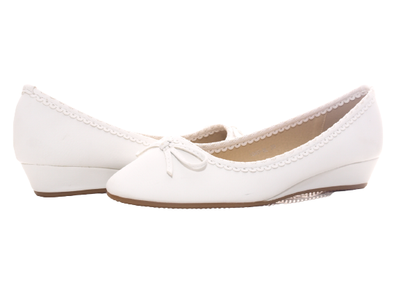Ballerines à semelles compensées pour femmes, mocassins, chaussures à enfiler, plates, décontractées, blanc # 1049