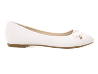 Damen Slipper Halbschuhe Ballerina Loafer Mokassins Slip On Flats Freizeit White # 10105