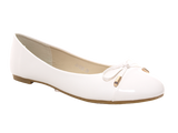 Damen Slipper Halbschuhe Ballerina Loafer Mokassins Slip On Flats Freizeit White # 10105