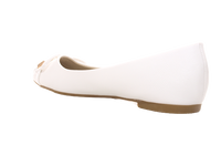 Damen Slipper Halbschuhe Ballerina Loafer Mokassins Slip On Flats Freizeit White # 10105