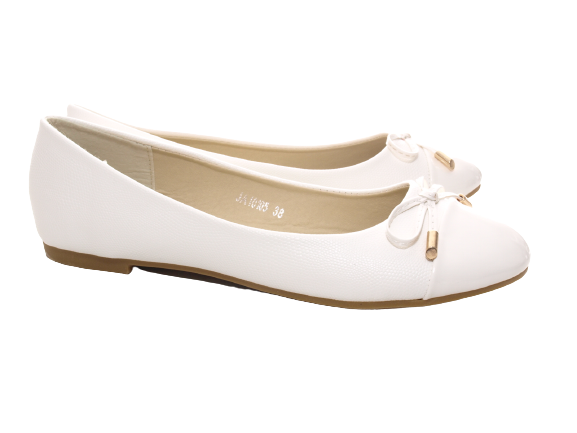 Women's Slip-On Loafers Ballerina Moccasins Flats Casual White # 10105