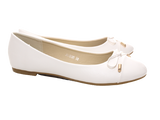 Damen Slipper Halbschuhe Ballerina Loafer Mokassins Slip On Flats Freizeit White # 10105