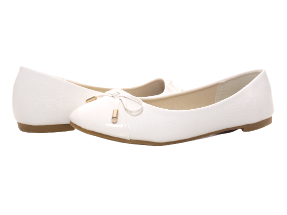 Women's Slip-On Loafers Ballerina Moccasins Flats Casual White # 10105