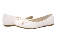 Damen Slipper Halbschuhe Ballerina Loafer Mokassins Slip On Flats Freizeit White # 10105