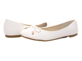 Damen Slipper Halbschuhe Ballerina Loafer Mokassins Slip On Flats Freizeit White # 10105