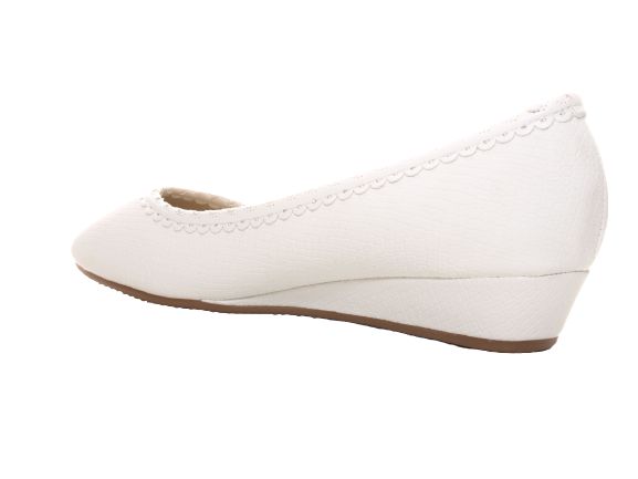Ballerines compensées pour femmes, mocassins, chaussures à enfiler, chaussures plates, décontractées, blanc # 1048