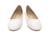 Damen Slipper Keilabsatz Ballerina Loafer Mokassins Slip On Flats Freizeit White # 1048
