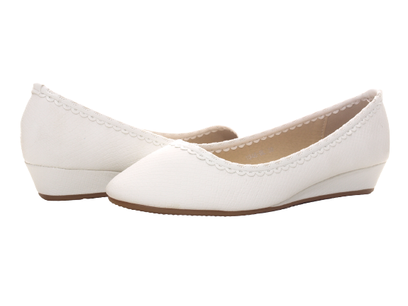 Ballerines compensées pour femmes, mocassins, chaussures à enfiler, chaussures plates, décontractées, blanc # 1048