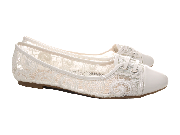 Women's Slip-On Loafers Ballerina Moccasins Slip-On Flats Casual White # 006-9