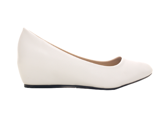Women's Wedge Ballerina Loafers Moccasins Slip-On Flats Casual White # 2